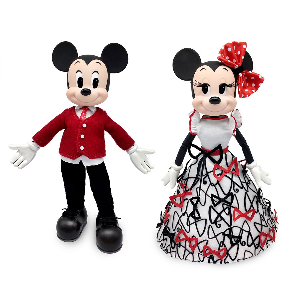 Mickey and Minnie Mouse Limited Edition Valentine's Day Doll Set