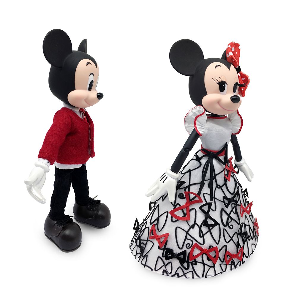 disney store mickey and minnie limited edition doll set