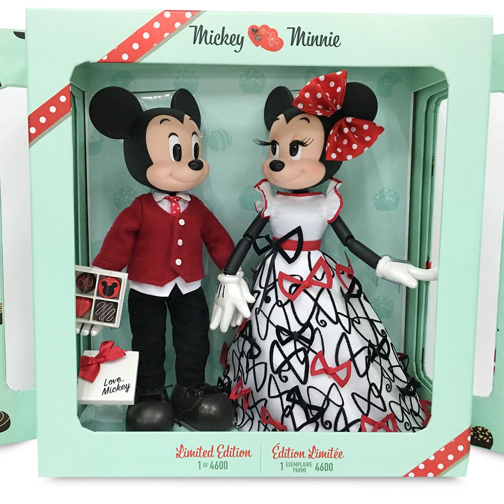 Mickey and Minnie Mouse Limited Edition Valentine's Day Doll Set – D23 Early Access