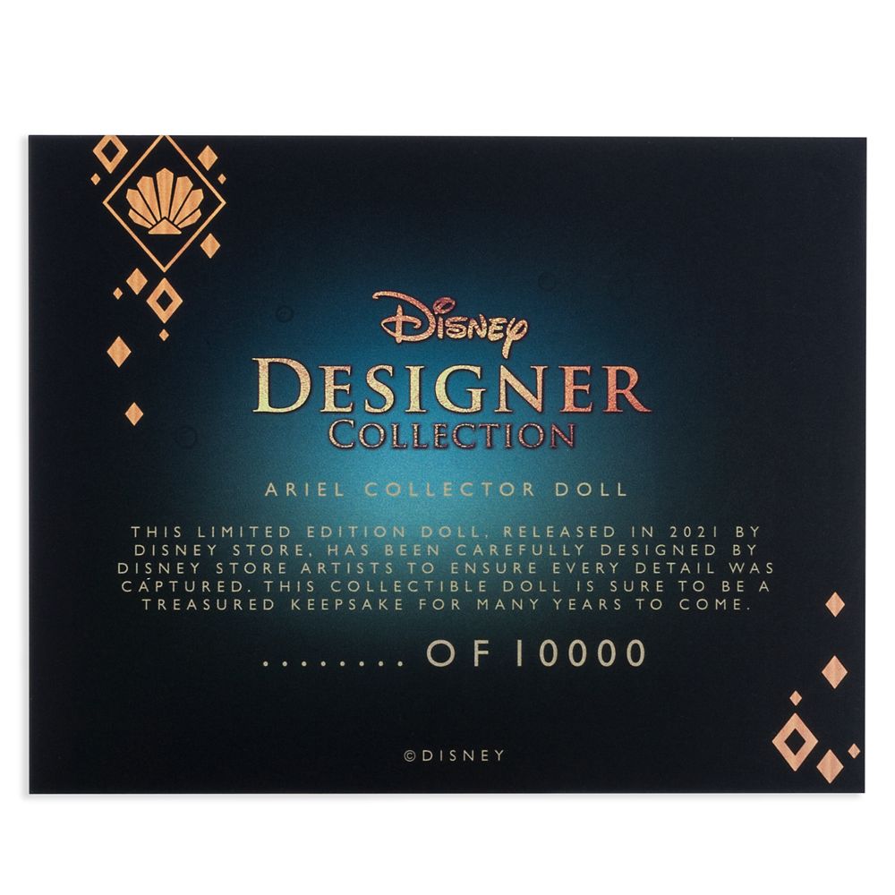 Disney Designer Collection Ariel Limited Edition Doll – The Little Mermaid – Disney Ultimate Princess Celebration – 13''
