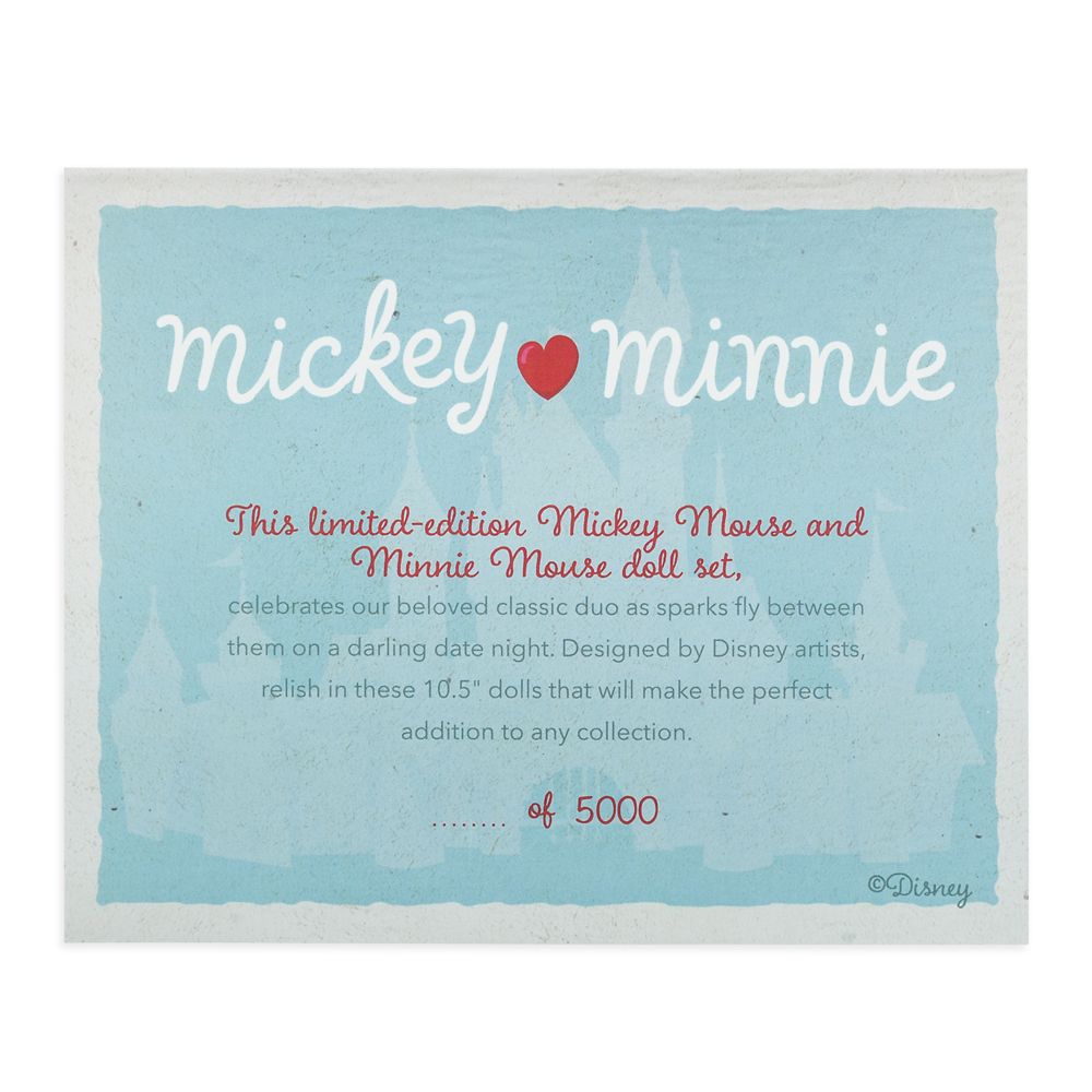 Mickey and Minnie Mouse Limited Edition Doll Set