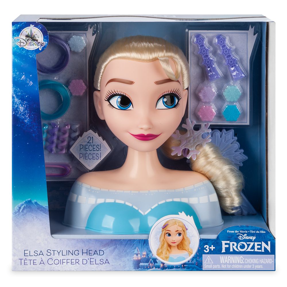 elsa hair styling head