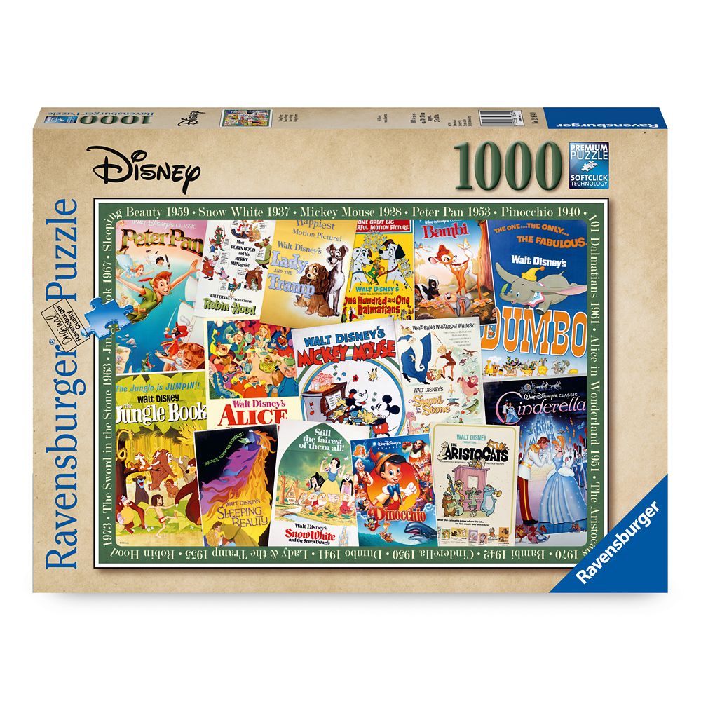 Disney Vintage Movie Poster Puzzle By Ravensburger Shopdisney