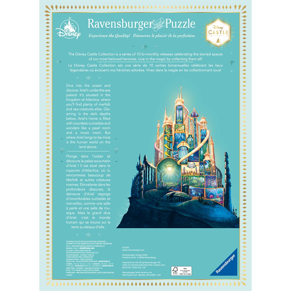 Ariel Castle Puzzle by Ravensburger – The Little Mermaid – Disney Castle Collection – Limited Release