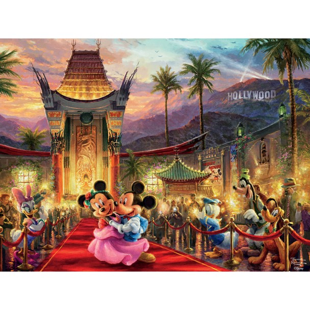 Mickey and Minnie Mouse in Hollywood Puzzle by Thomas Kinkade