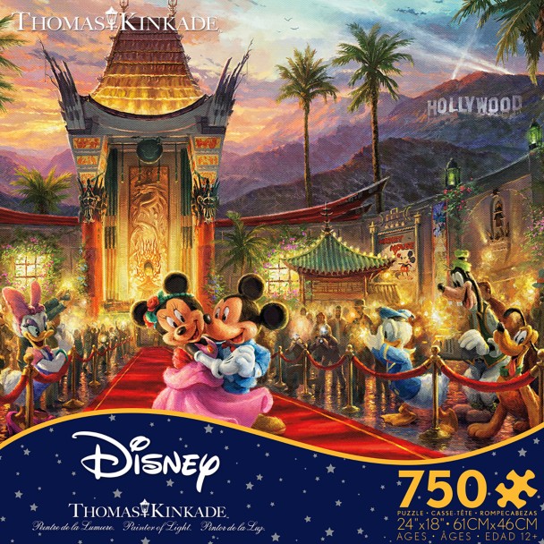 Mickey and Minnie Mouse in Hollywood Puzzle by Thomas Kinkade