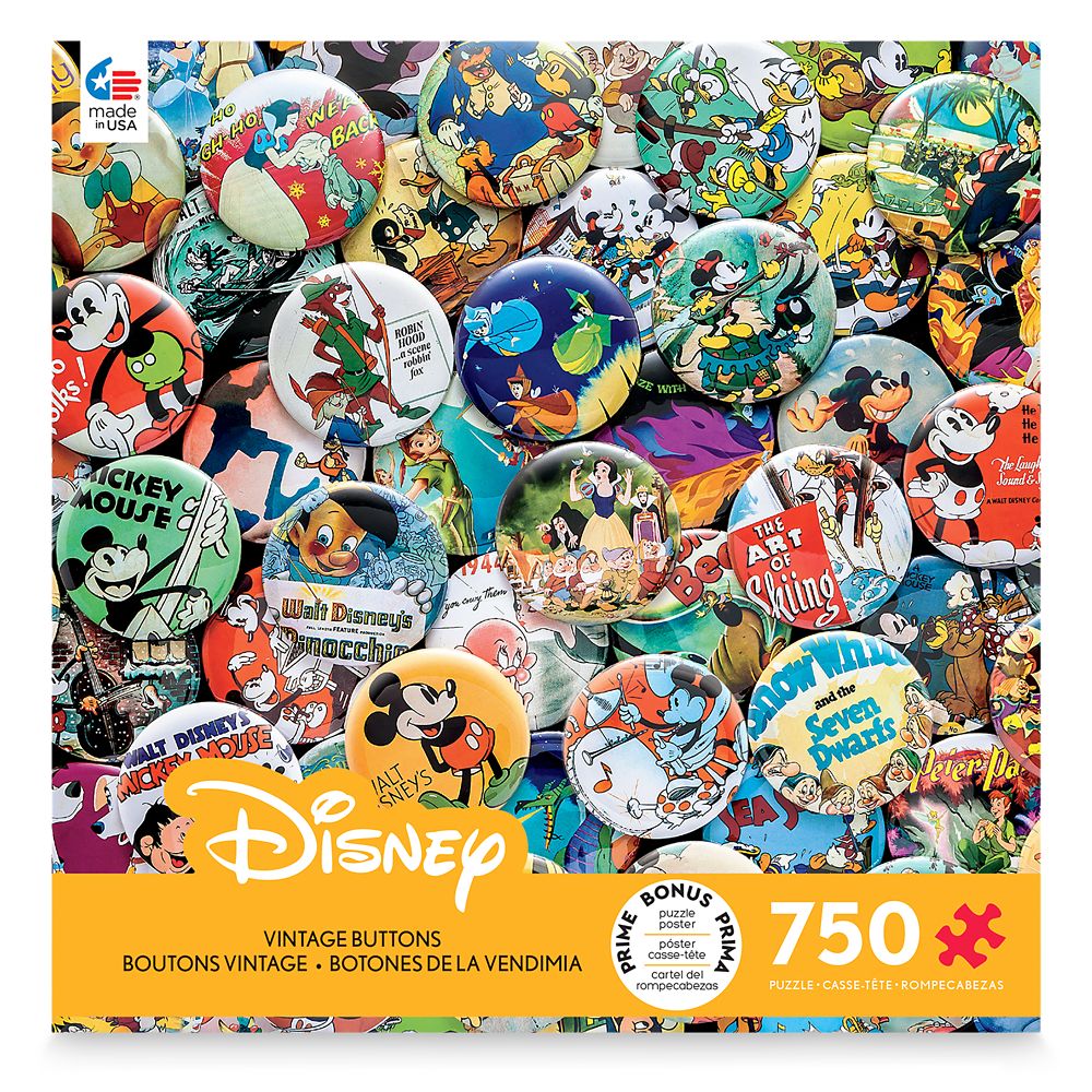 Disney Vintage Buttons Jigsaw Puzzle by Ceaco