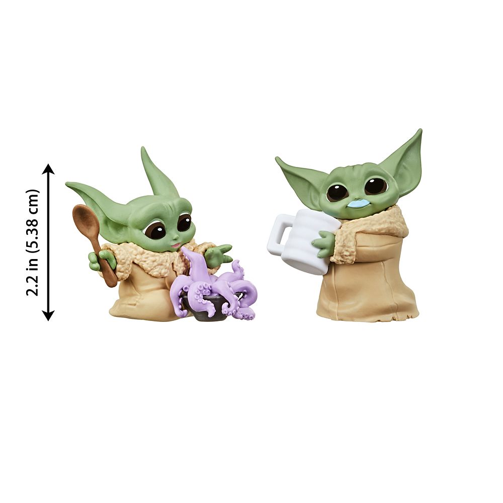 The Child Bounty Collection Figure Set by Hasbro – ''Tentacle Soup Surprise'' & ''Blue Milk Mustache'' – Star Wars: The Mandalorian – 2 1/4''