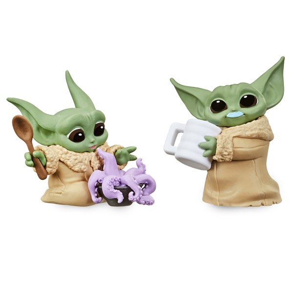 The Child Bounty Collection Figure Set by Hasbro – ''Tentacle Soup Surprise'' & ''Blue Milk Mustache'' – Star Wars: The Mandalorian – 2 1/4''