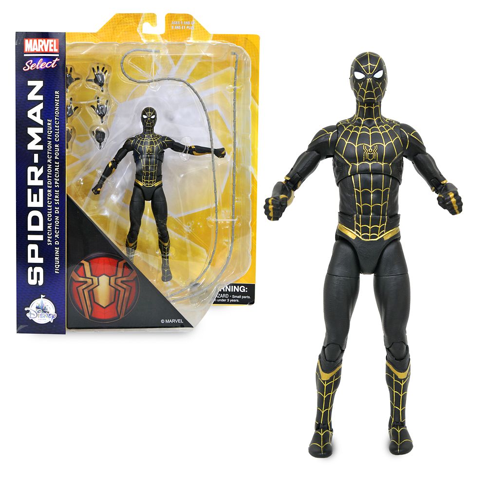 Spider-Man Black Suit Spider-Man: No Way Home Collector Edition Action Figure – Marvel Select by Diamond – 7''