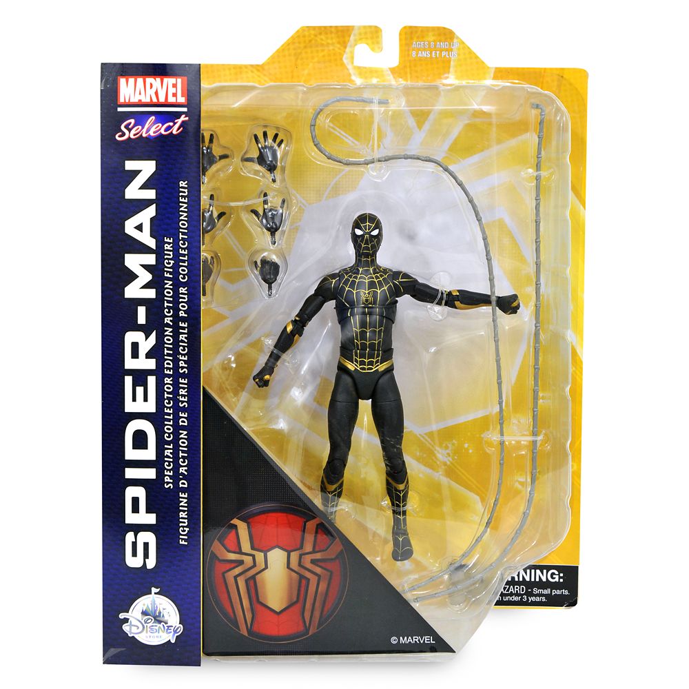 Spider-Man Black Suit Spider-Man: No Way Home Collector Edition Action Figure – Marvel Select by Diamond – 7''