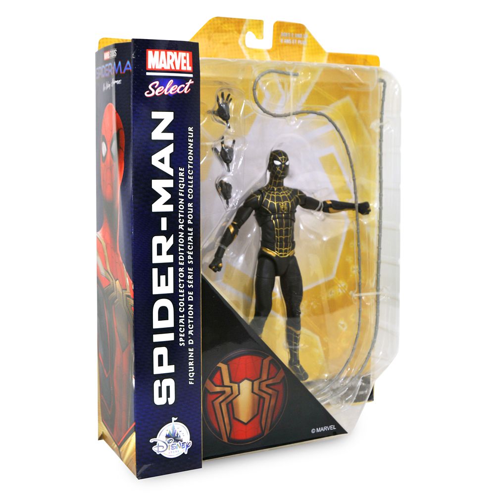 Spider-Man Black Suit Spider-Man: No Way Home Collector Edition Action Figure – Marvel Select by Diamond – 7''