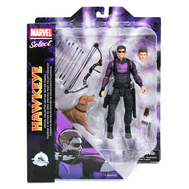 MARVEL SELECT AVENGING HAWKEYE 7" ACTION FIGURE Disney Store EDITION 