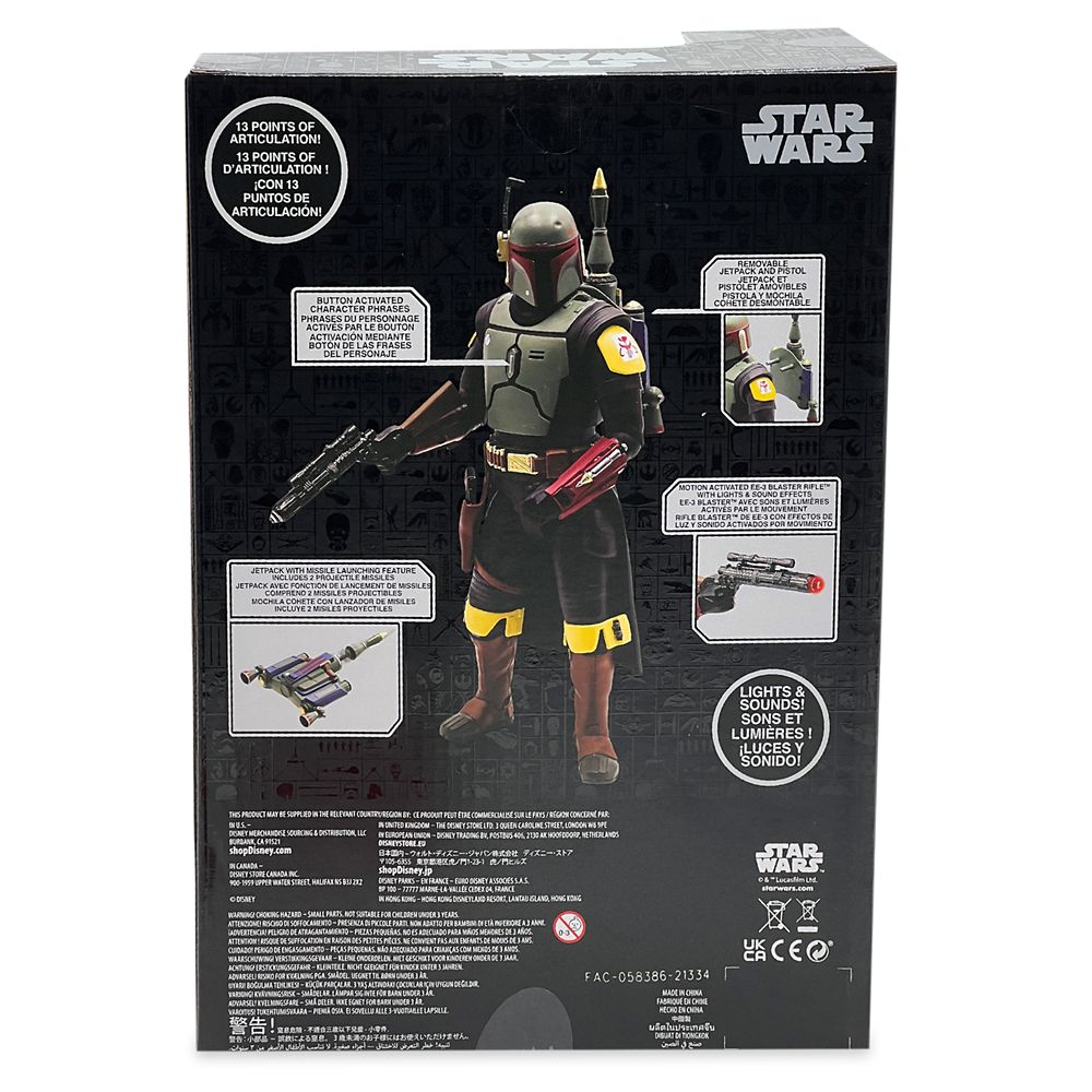 Boba Fett Talking Action Figure – Star Wars Power Force – 10'' H