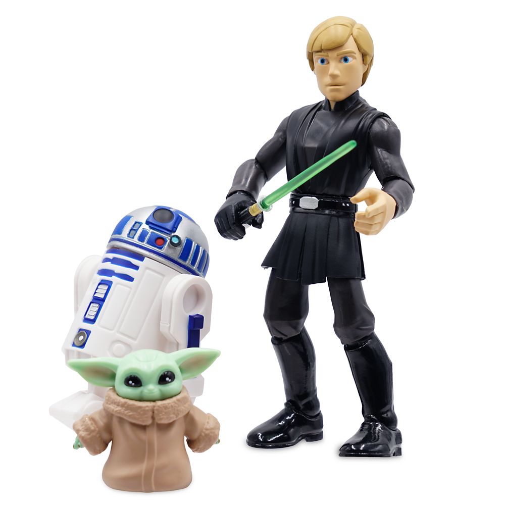 Luke Skywalker, R2-D2, and Grogu Action Figure Set – Star Wars Toybox