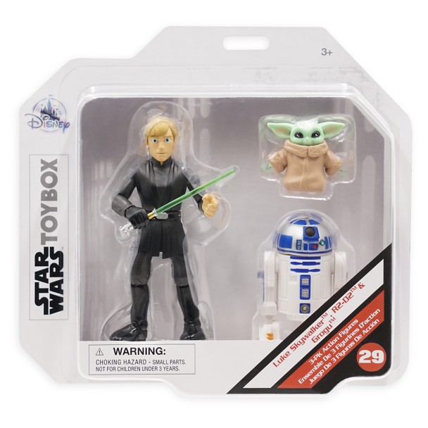 Luke Skywalker, R2-D2, and Grogu Action Figure Set – Star Wars Toybox