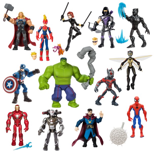 Marvel 6 x original Avengers Mini Figurines in display box collection