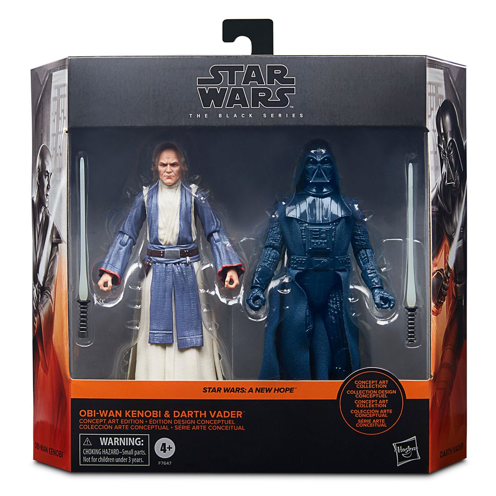 Obi-Wan Kenobi and Darth Vader Action Figure Set (Ralph McQuarrie Edition) – Star Wars: A New Hope – Black Series by Hasbro