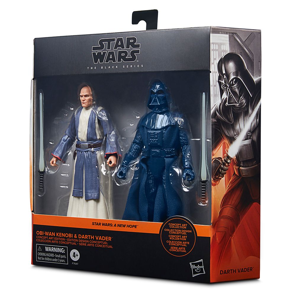 Obi-Wan Kenobi and Darth Vader Action Figure Set (Ralph McQuarrie Edition) – Star Wars: A New Hope – Black Series by Hasbro