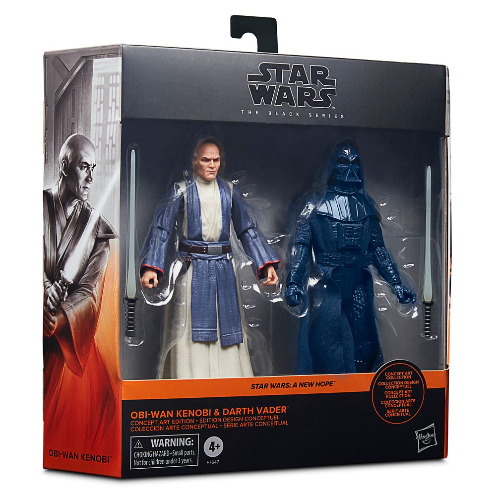 Obi-Wan Kenobi and Darth Vader Action Figure Set (Ralph McQuarrie Edition) – Star Wars: A New Hope – Black Series by Hasbro