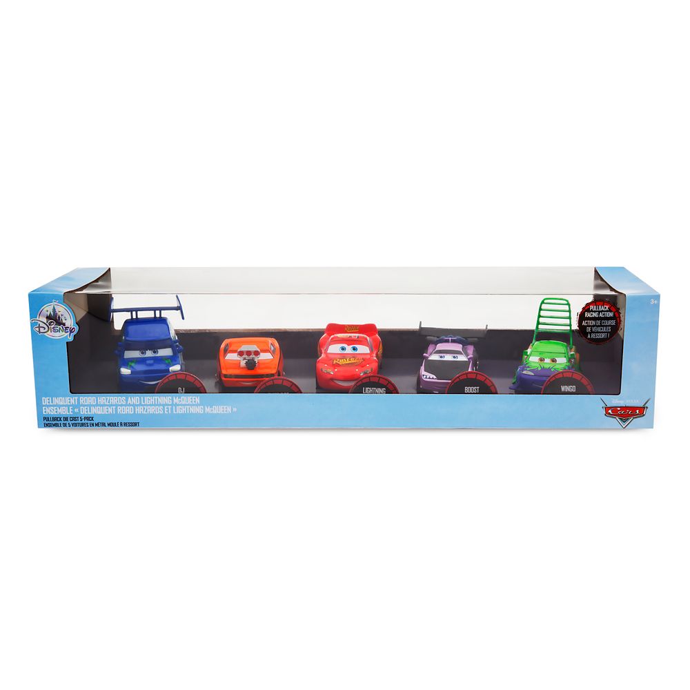Delinquent Road Hazards and Lightning McQueen Pull 'N' Race Die Cast Set – Cars