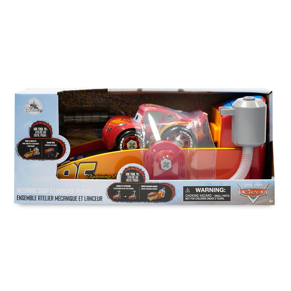 Lightning McQueen Mechanic Shop and Launcher Play Set