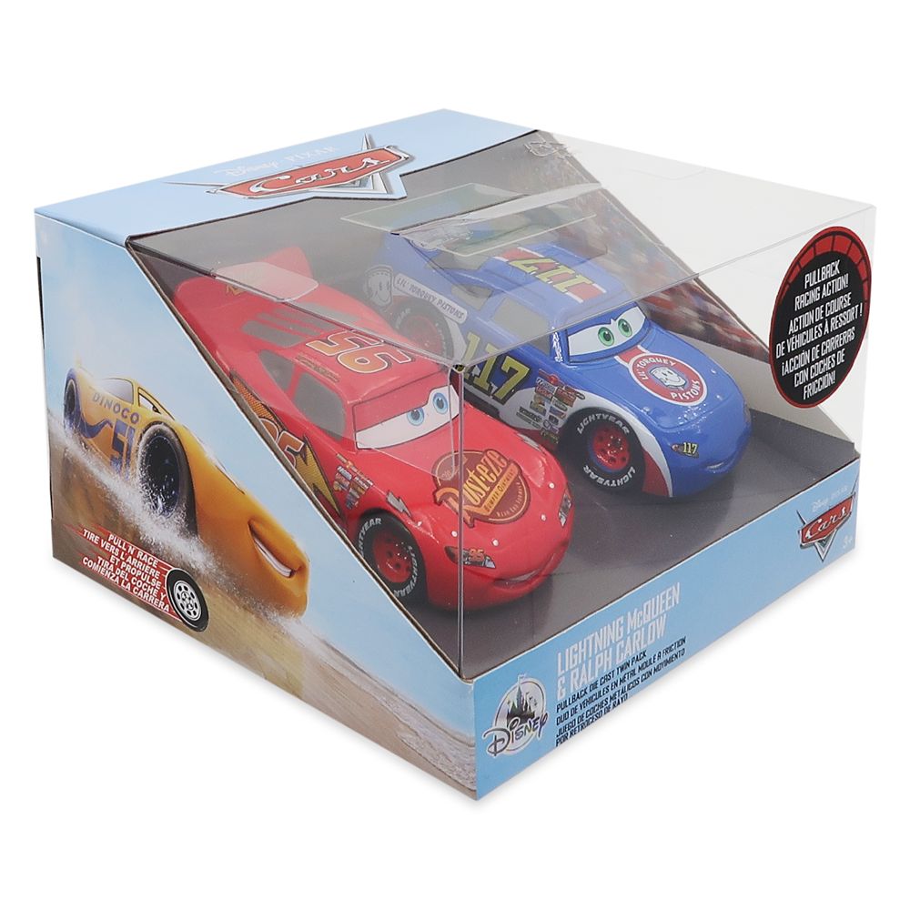 Lightning McQueen and Ralph Carlow Pullback Die Cast Twin Pack – Cars