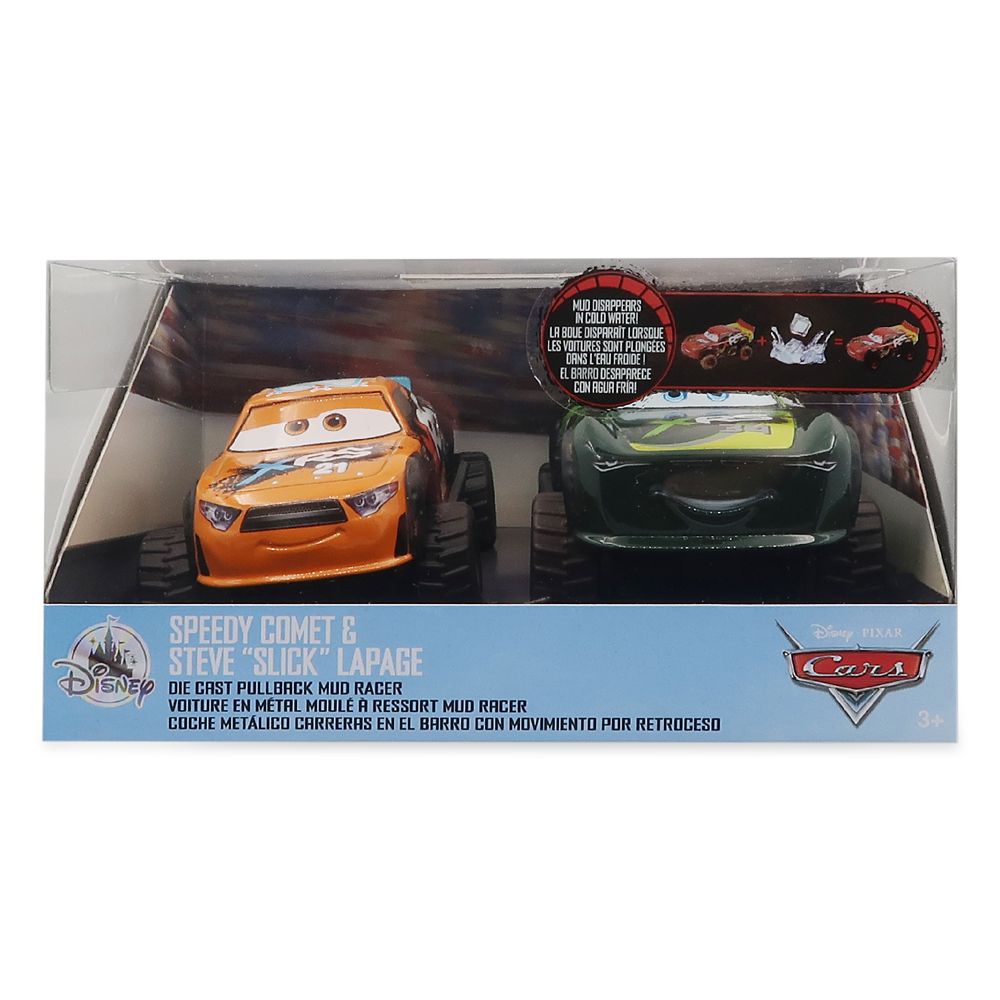 Speedy Comet and Steve ''Slick'' LaPage Pullback Mud Wash Die Cast Twin Pack – Cars