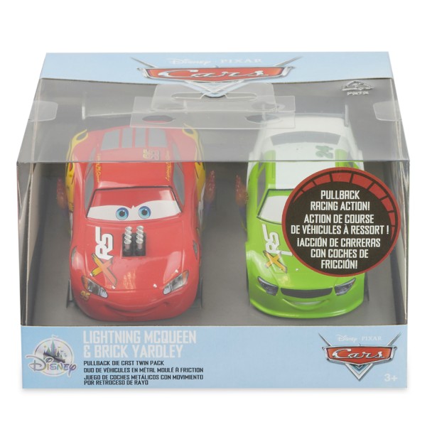 Lightning McQueen & Brick Yardley Pull 'N' Race Die Cast Set – Cars