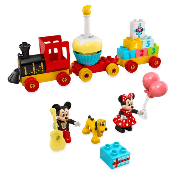 LEGO DUPLO Disney Mickey & Minnie Birthday Train 10941, Building Toys for  Toddlers with Number Bricks, Cake and Balloons, 2 Year Old Girls & Boys