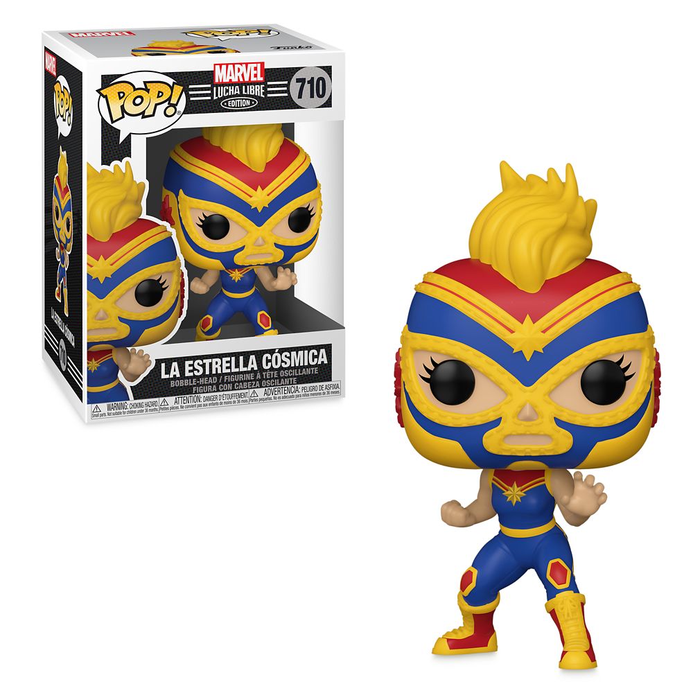 Captain Marvel La Estrella Cósmica Funko Pop! Vinyl Bobble-Head – Marvel Lucha Libre Edition available online for purchase