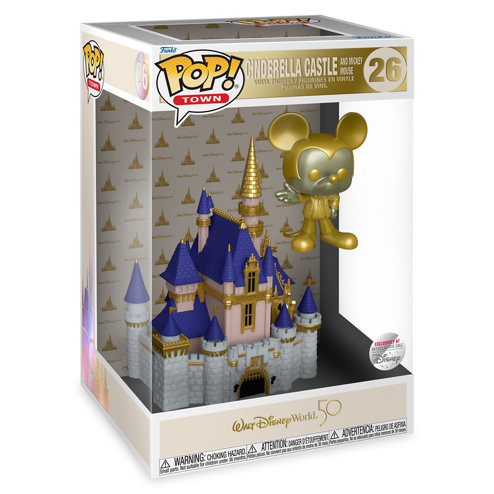 Walt Disney World 50 Castle and Mickey Mouse Funko Pop! Town Vinyl Set