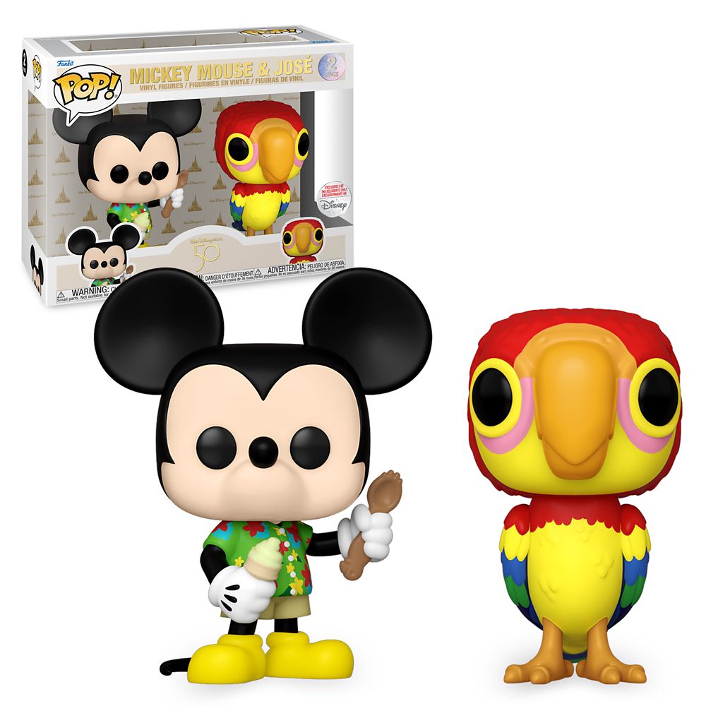 Mickey Mouse and José Funko Pop! Bobble-Head Set – The Enchanted Tiki Room – Walt Disney World 50th Anniversary