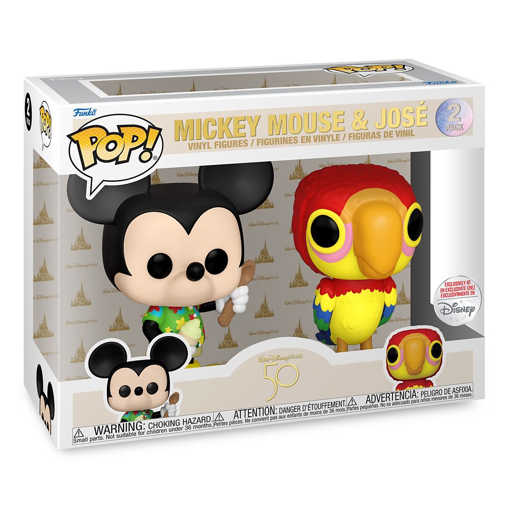 Mickey Mouse and José Funko Pop! Bobble-Head Set – The Enchanted Tiki Room – Walt Disney World 50th Anniversary