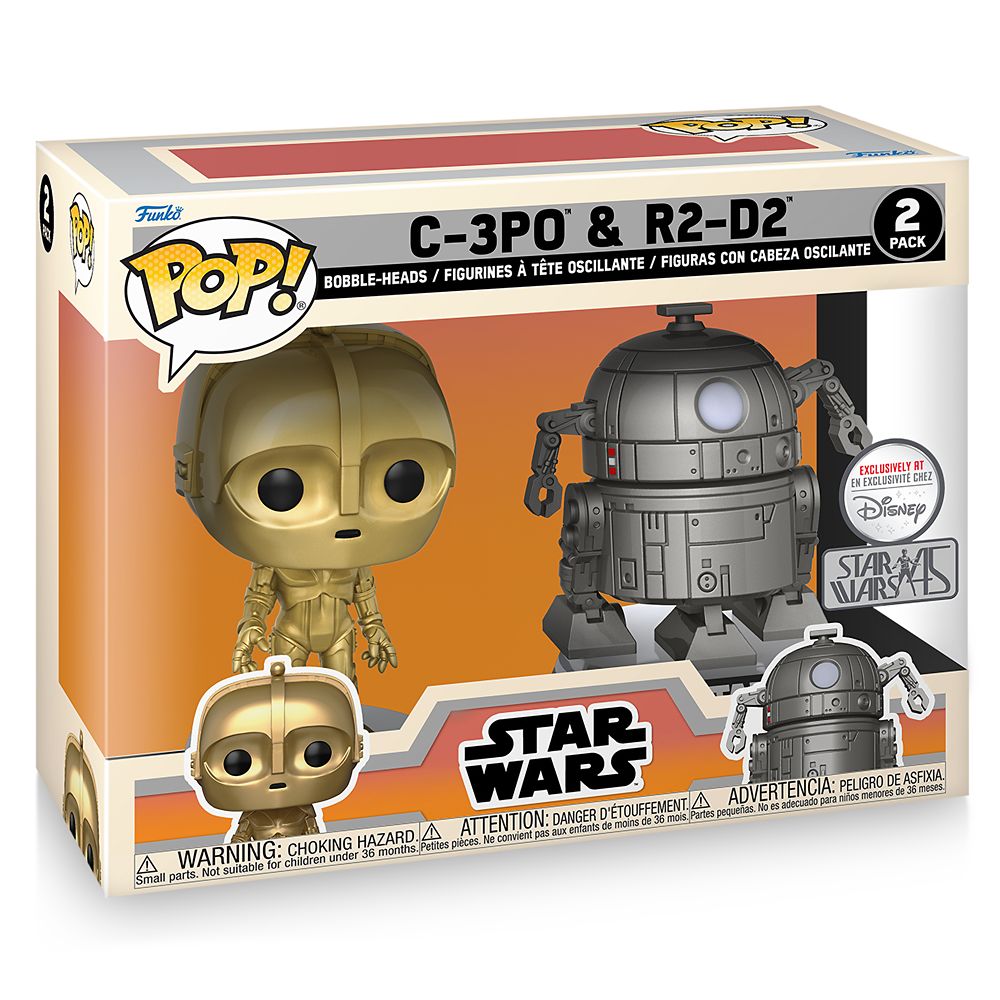 C-3PO and R2-D2 Pop! Vinyl Bobble-Head Figure Set by Funko – Star Wars