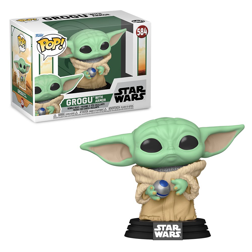 Grogu with Armor Pop! Vinyl Bobble-Head – Star Wars: The Book of Boba Fett