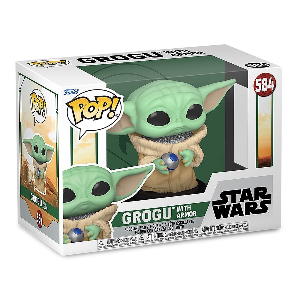 Grogu with Armor Pop! Vinyl Bobble-Head – Star Wars: The Book of Boba Fett