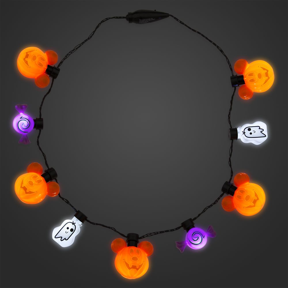 Mickey Mouse Jack-o'-Lantern Light-Up Necklace