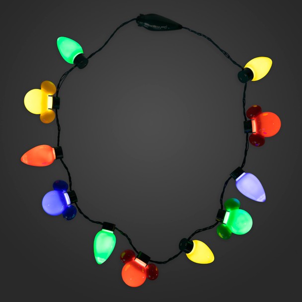 Mickey Mouse Light-Up Holiday Glow Necklace