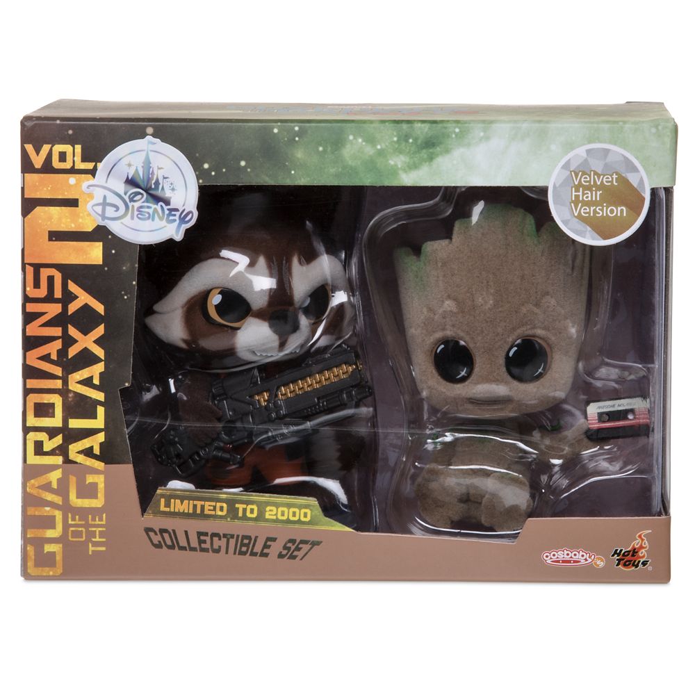 Rocket and Groot Cosbaby Bobble-Head Figure Set by Hot Toys – Guardians of the Galaxy Vol. 2 – Limited Release