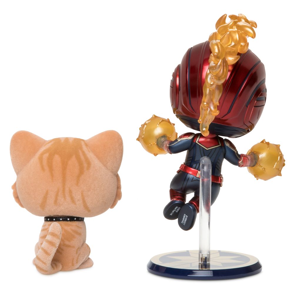 Captain Marvel and Goose Cosbaby Bobble-Head Figure Set by Hot Toys – Limited Release