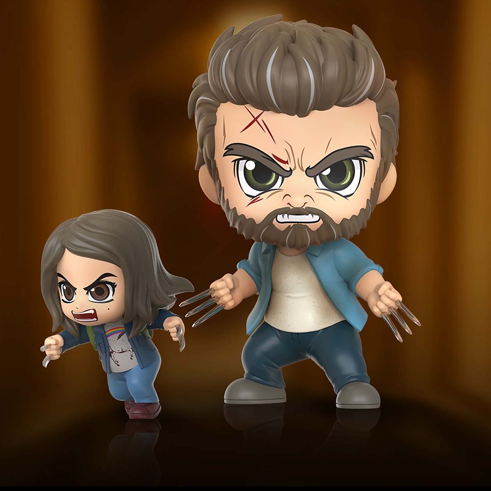 Logan and X-23 Cosbaby Bobble-Head Figure Set by Hot Toys – Logan