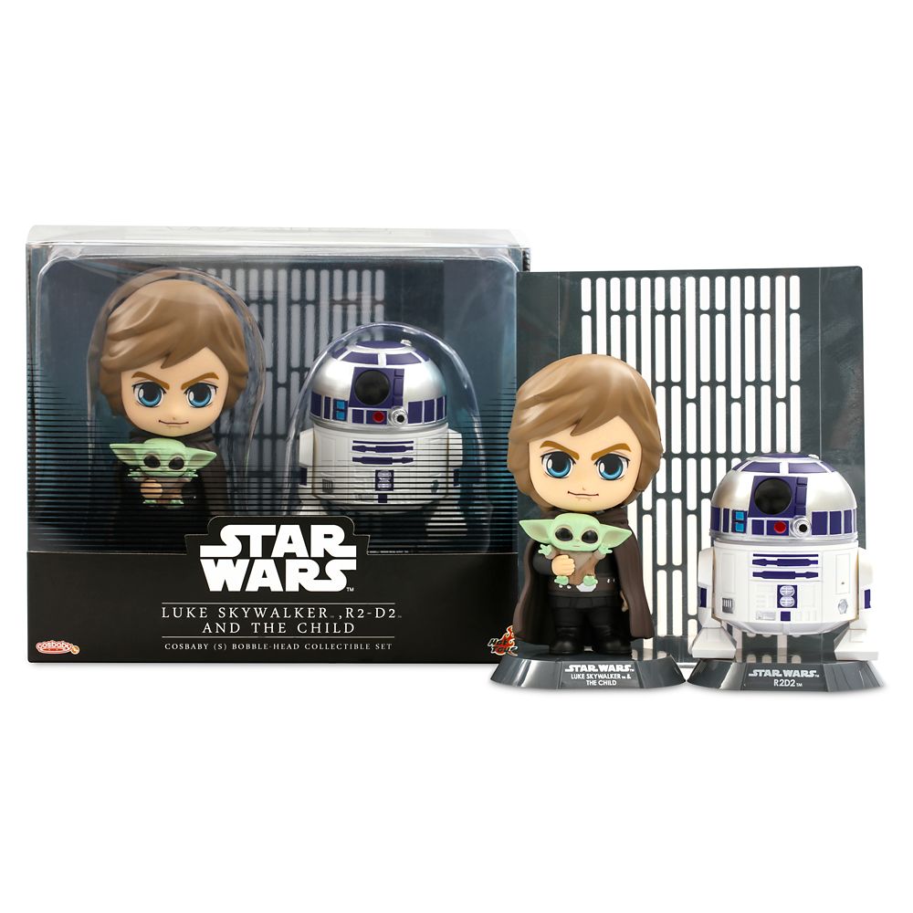 Luke Skywalker, R2-D2 and the Child Cosbaby Bobble-Head Set by Hot Toys  Star Wars: The Mandalorian Official shopDisney