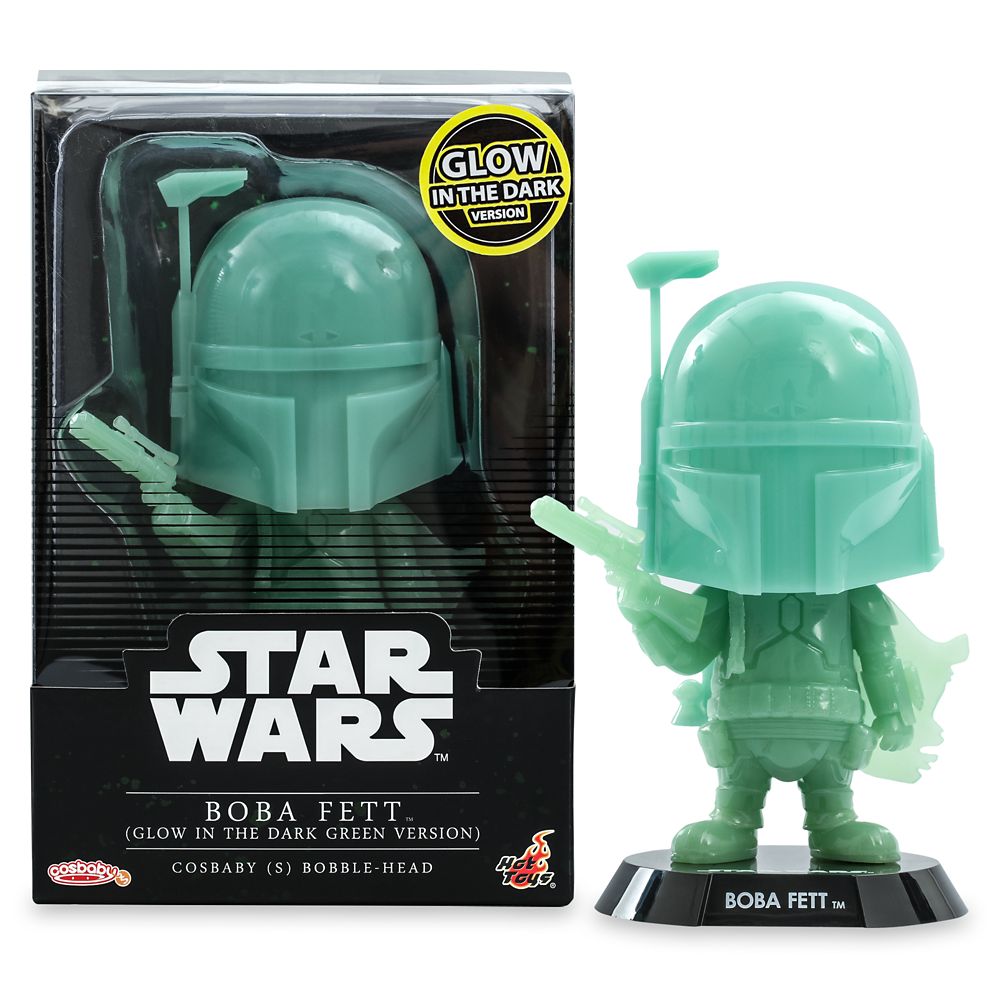 Boba Fett Glow in the Dark Green Cosbaby Bobble-Head by Hot Toys – Star Wars here now