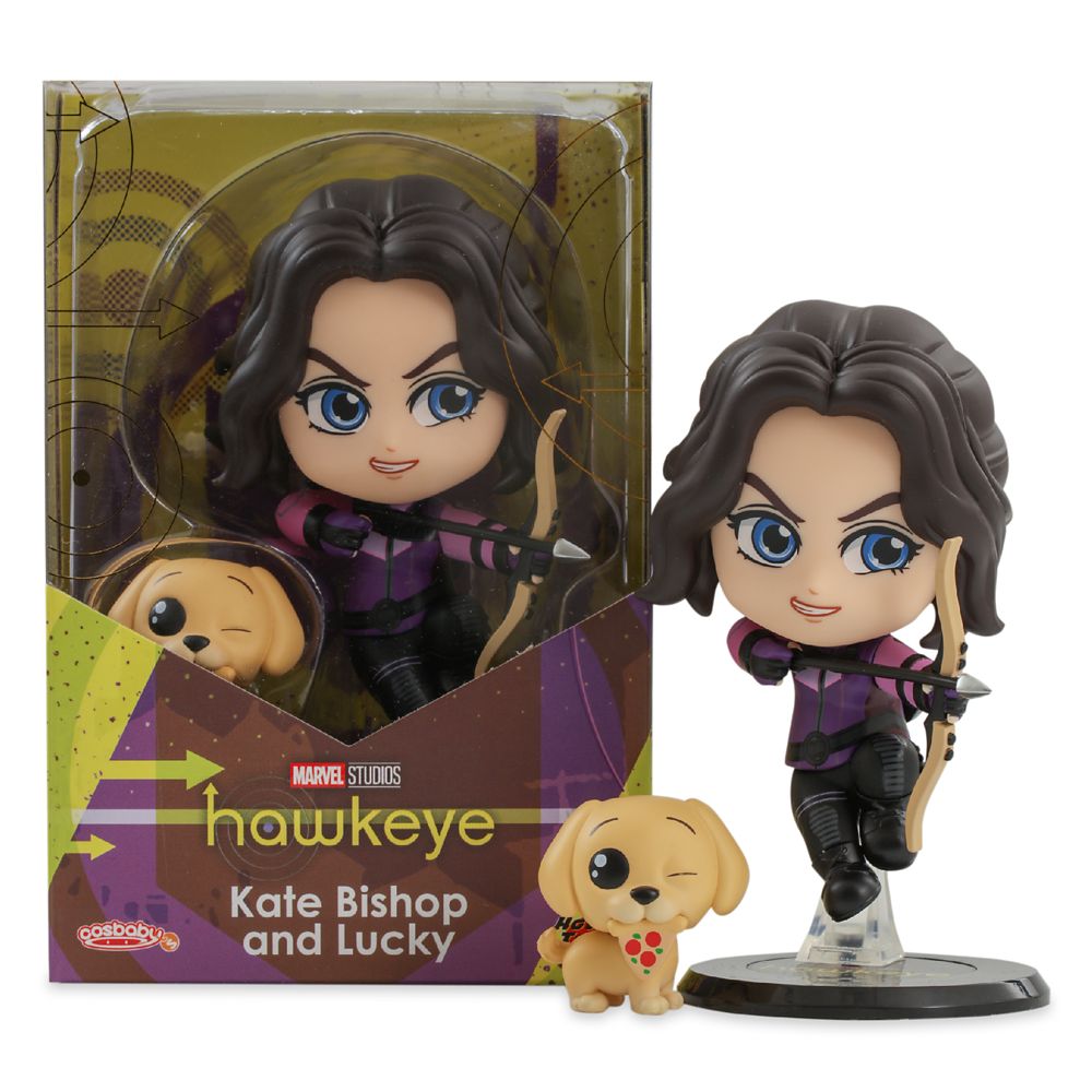 Kate Bishop and Lucky Cosbaby Bobble-Head by Hot Toys – Hawkeye released today