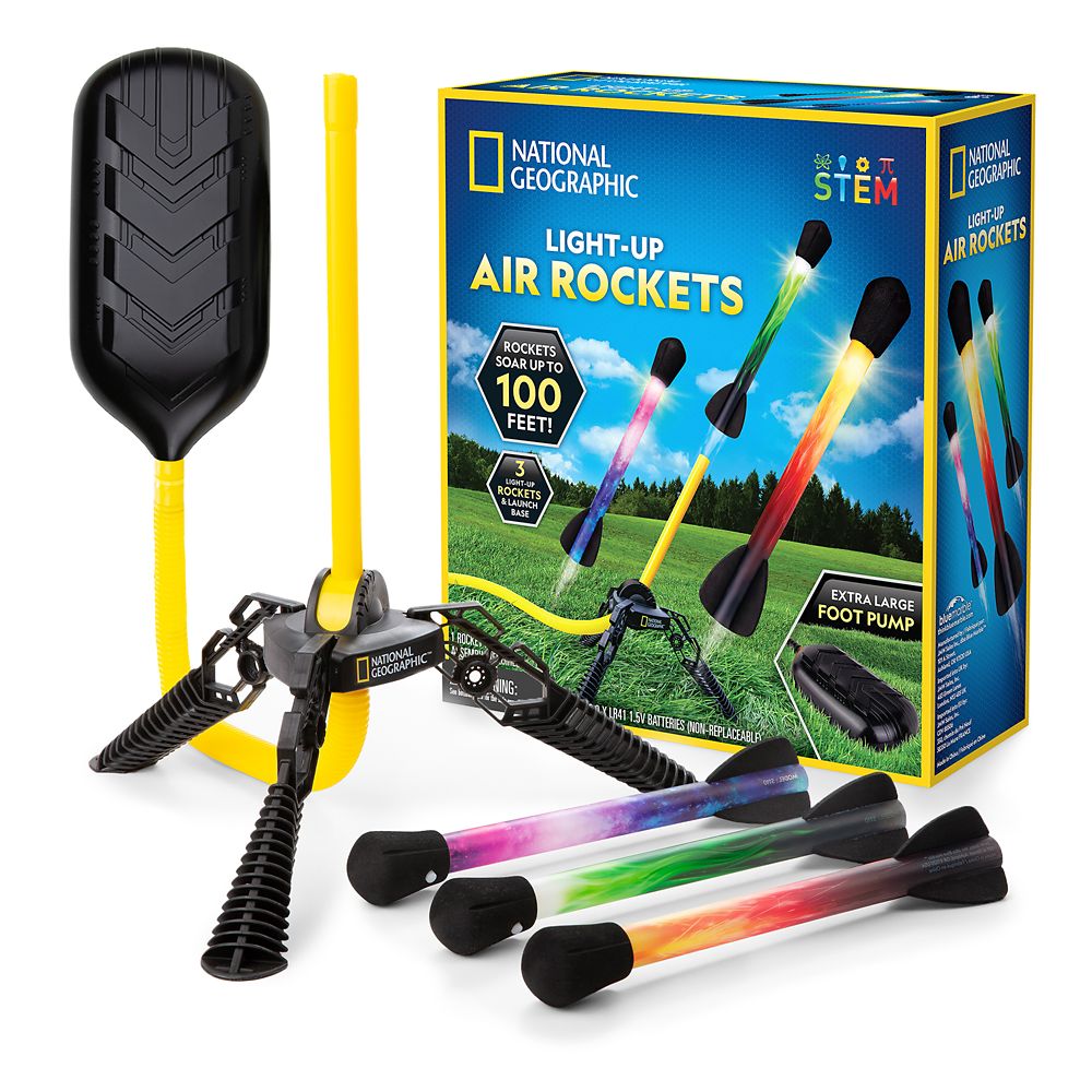 National Geographic Light-Up Air Rockets STEM Science Kit