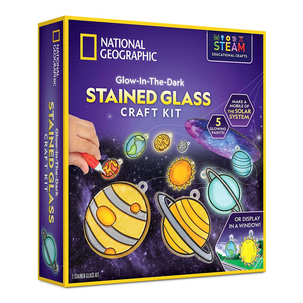 National Geographic Glow-in-the-Dark Stained Glass Craft Kit