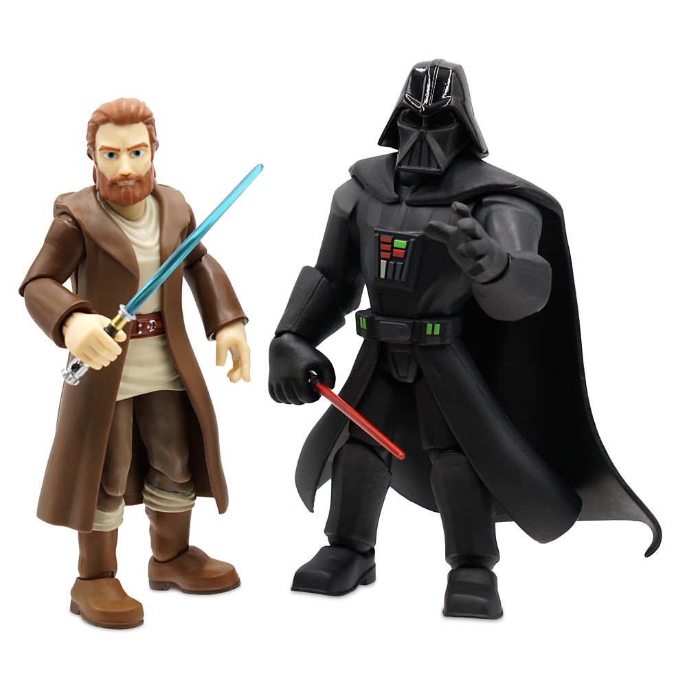 Darth Vader and Obi-Wan Kenobi Action Figure Set – Star Wars Toybox here now