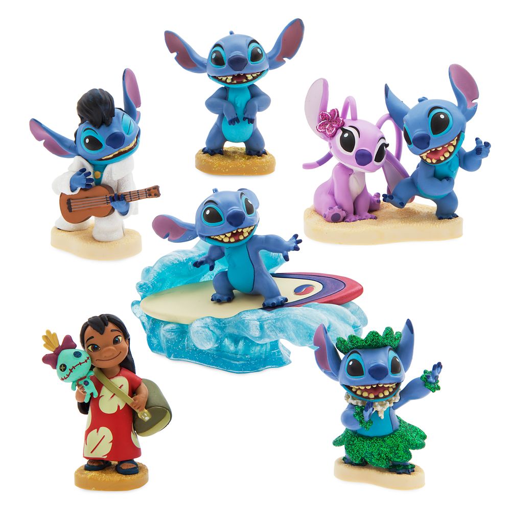 Disney Cartoon Lilo&Stitch Figure PVC Model Toy Collectible Full Set 5 Pieces
