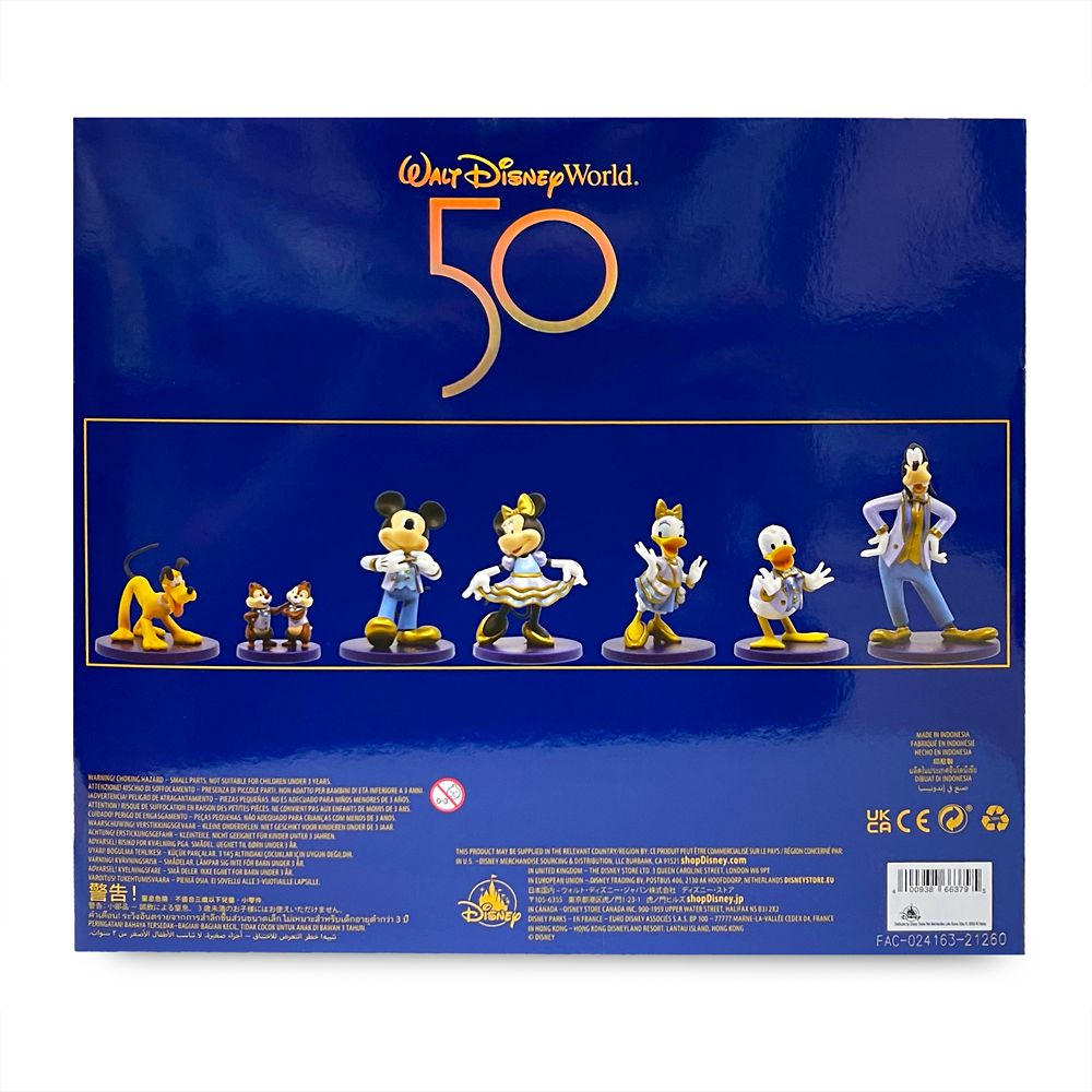 Mickey Mouse and Friends Collectible Figures Set – Walt Disney World 50th Anniversary